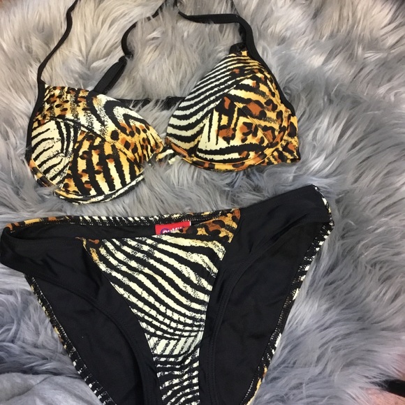oufit Other - Outfit leopard zebra print push up bikini small